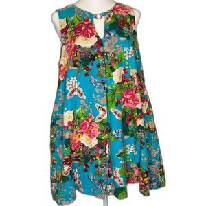 Womens UMGEE Dress Tunic Floral‎ Butterfly Swing Babydoll Cottagecore Lagenlook